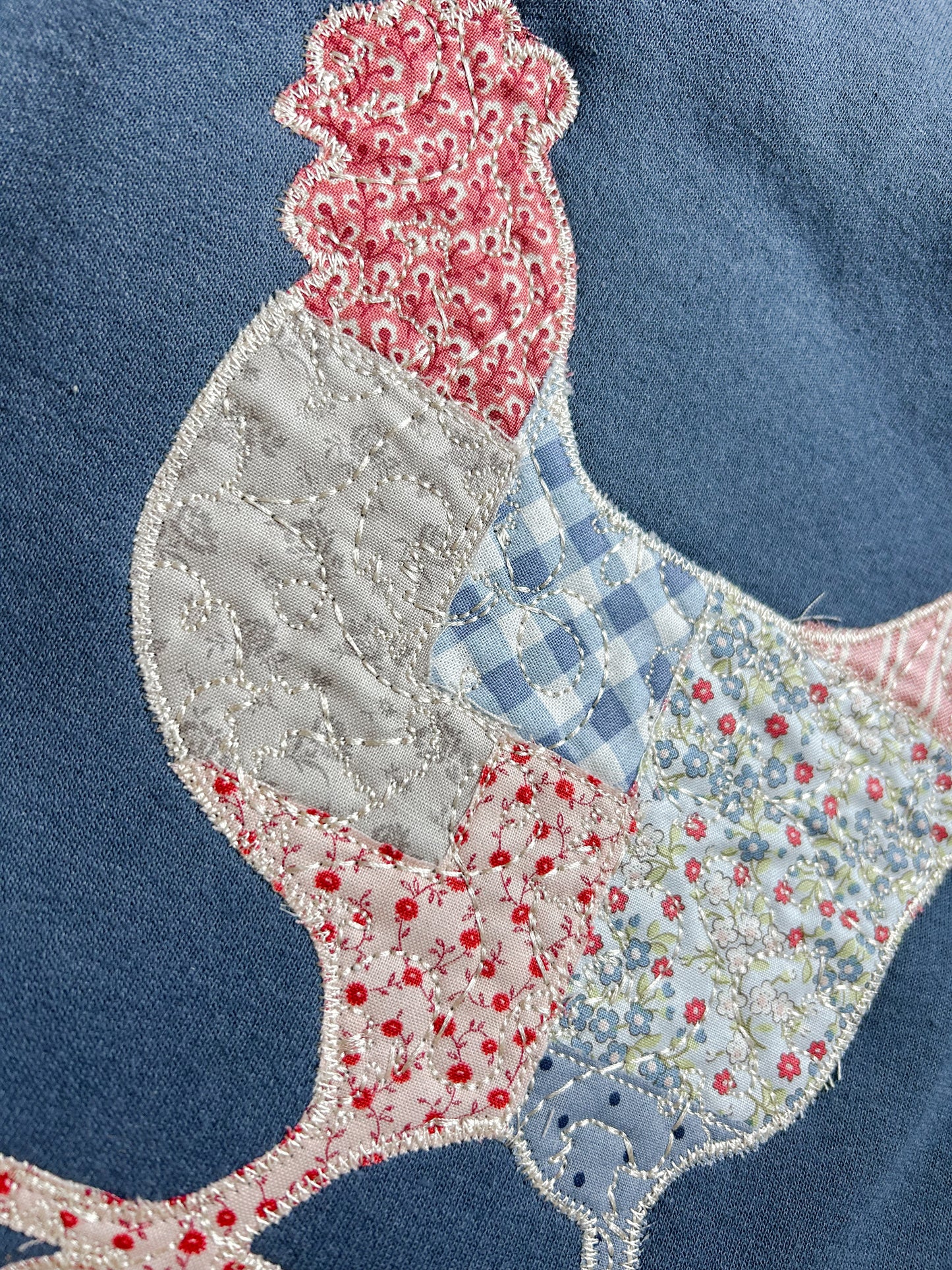Quilted Chicken Embroidered Sweatshirt