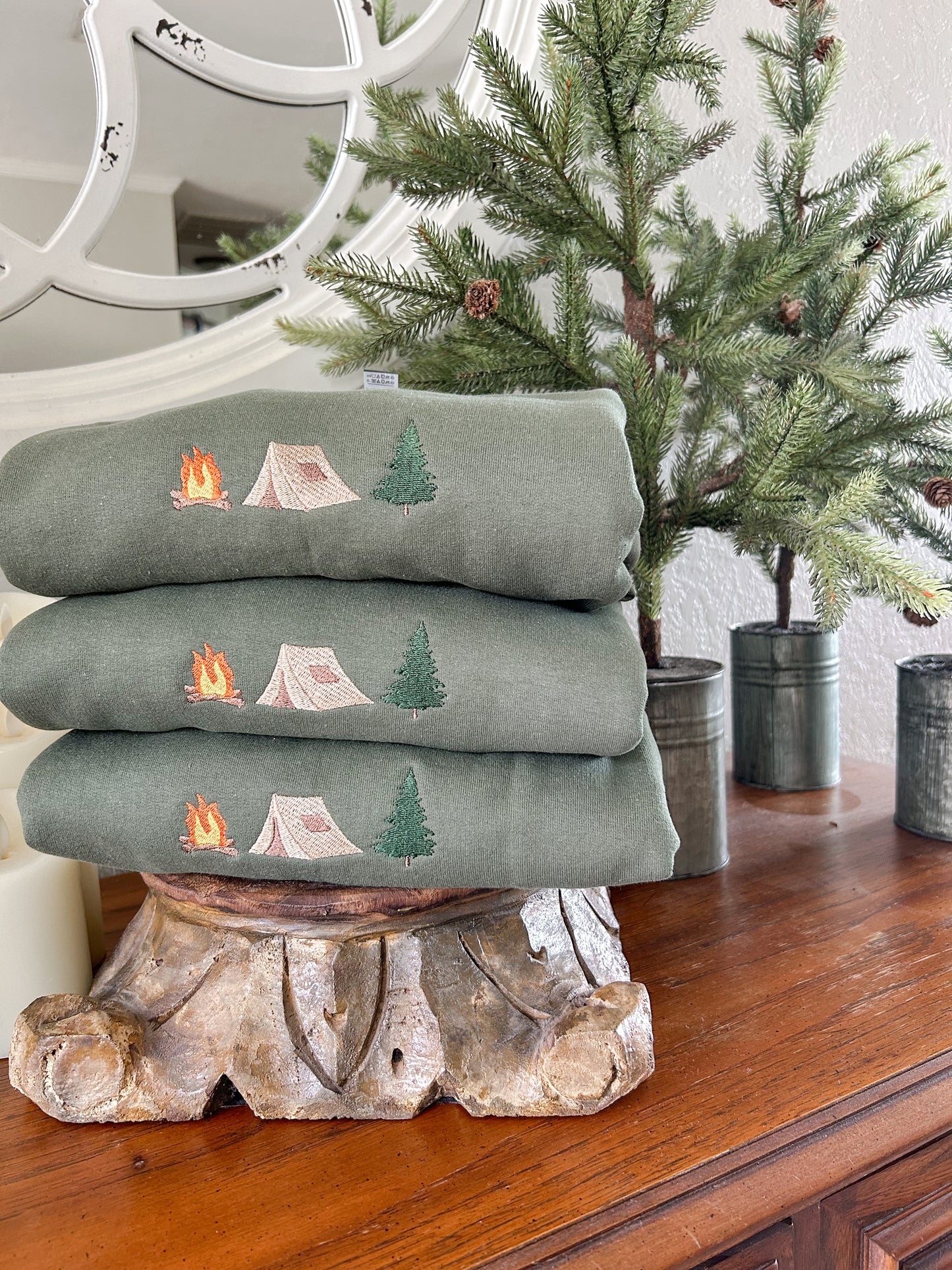 Camping Trio Embroidered Sweatshirt