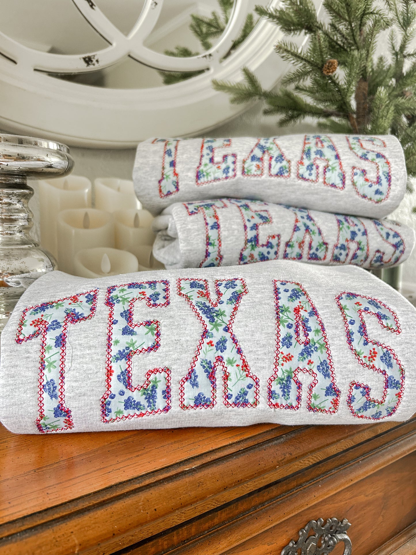 Texas Applique Embroidered Sweatshirt