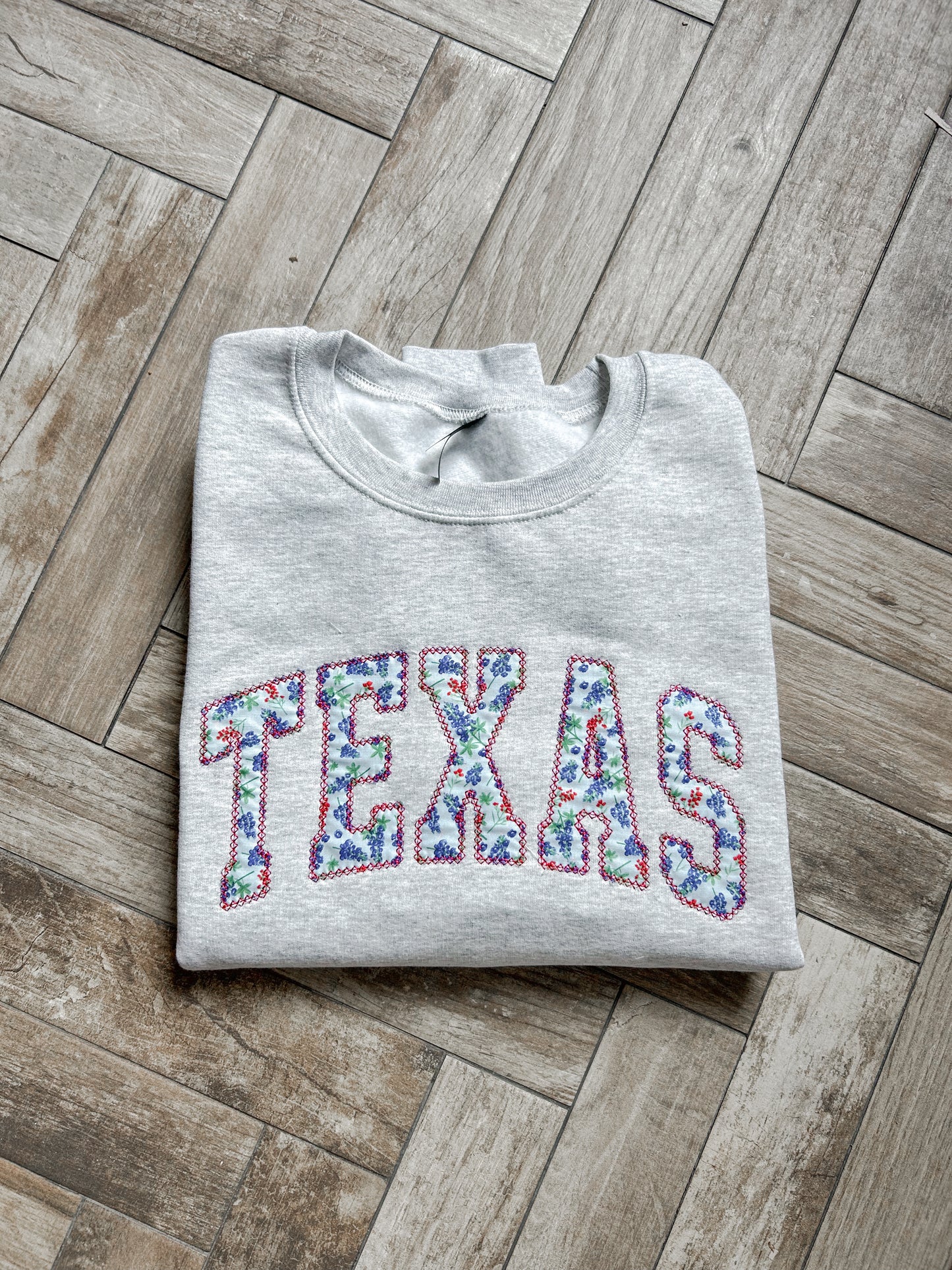 Texas Applique Embroidered Sweatshirt