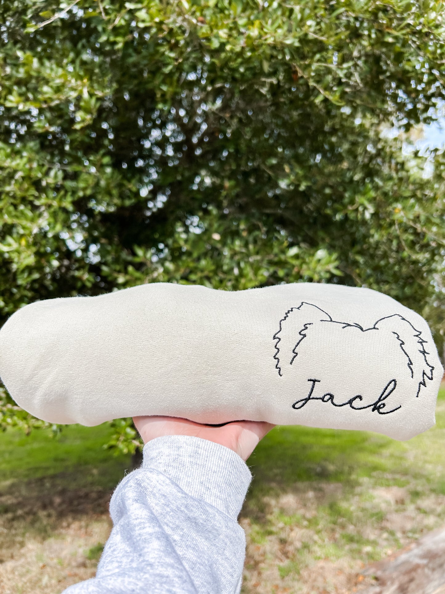 Custom Dog Ears Embroidered Sweatshirt