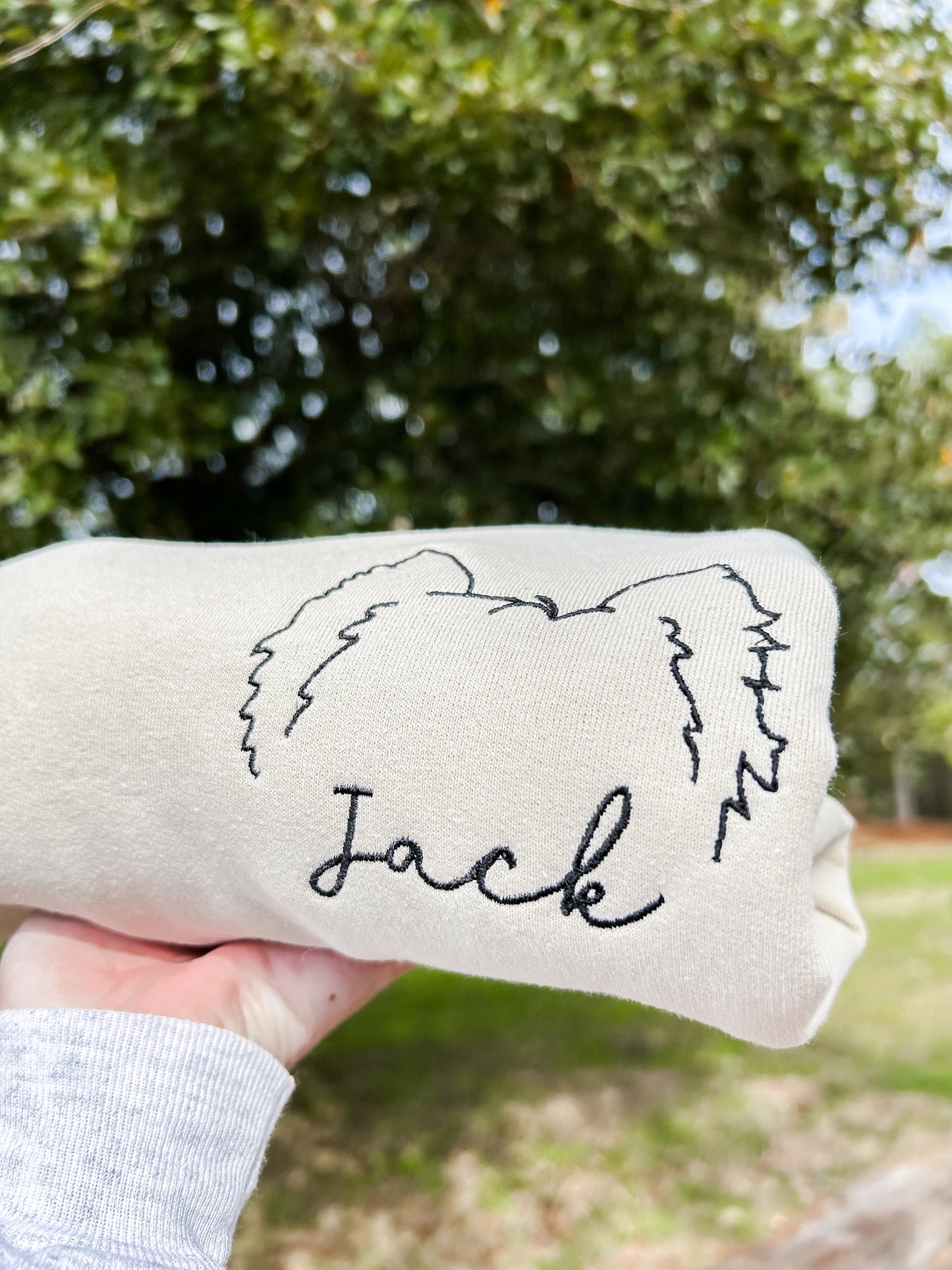 Custom Dog Ears Embroidered Sweatshirt