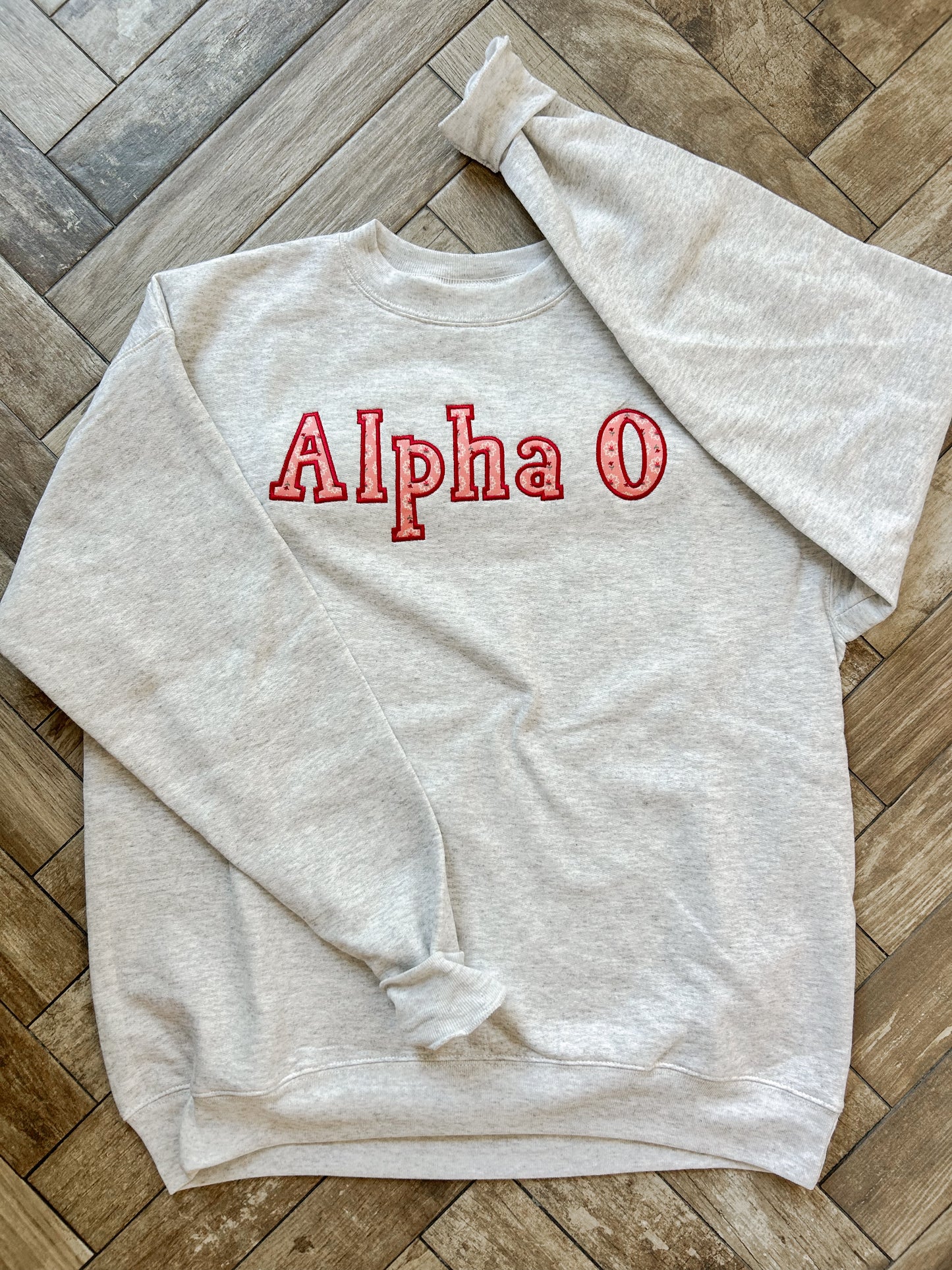 Alpha O - Floral Applique