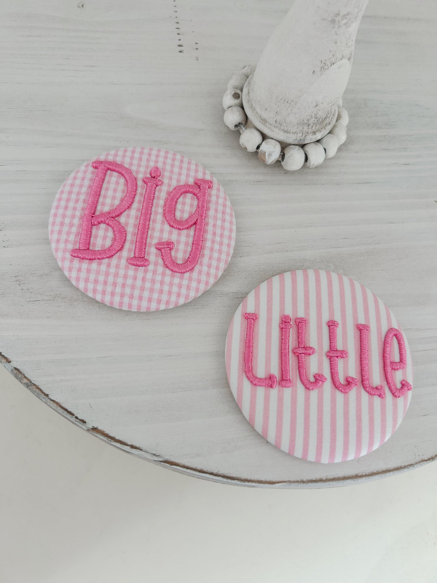 Big/Little Embroidered Buttons