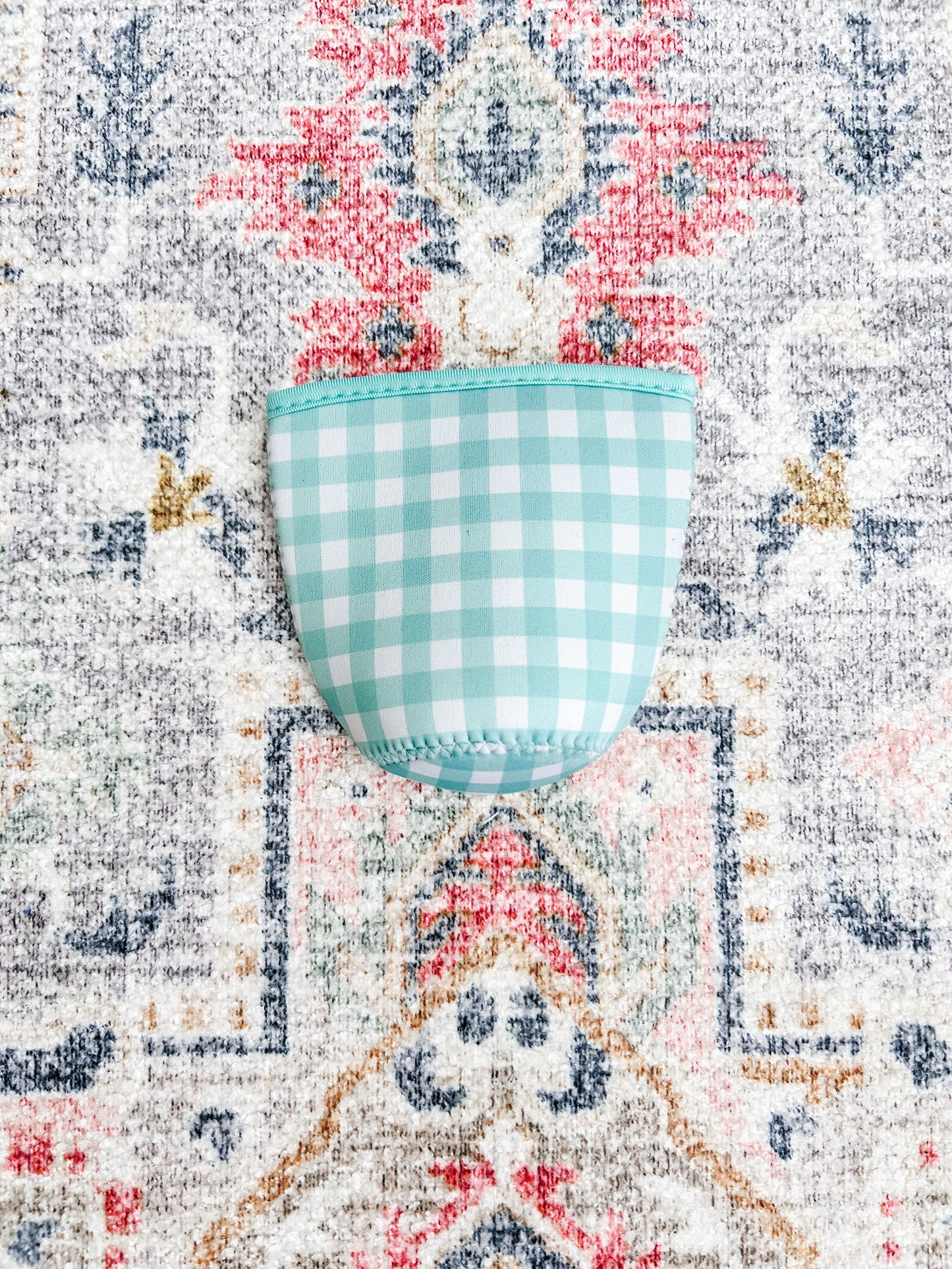 Blue Gingham Coffee Sleeve