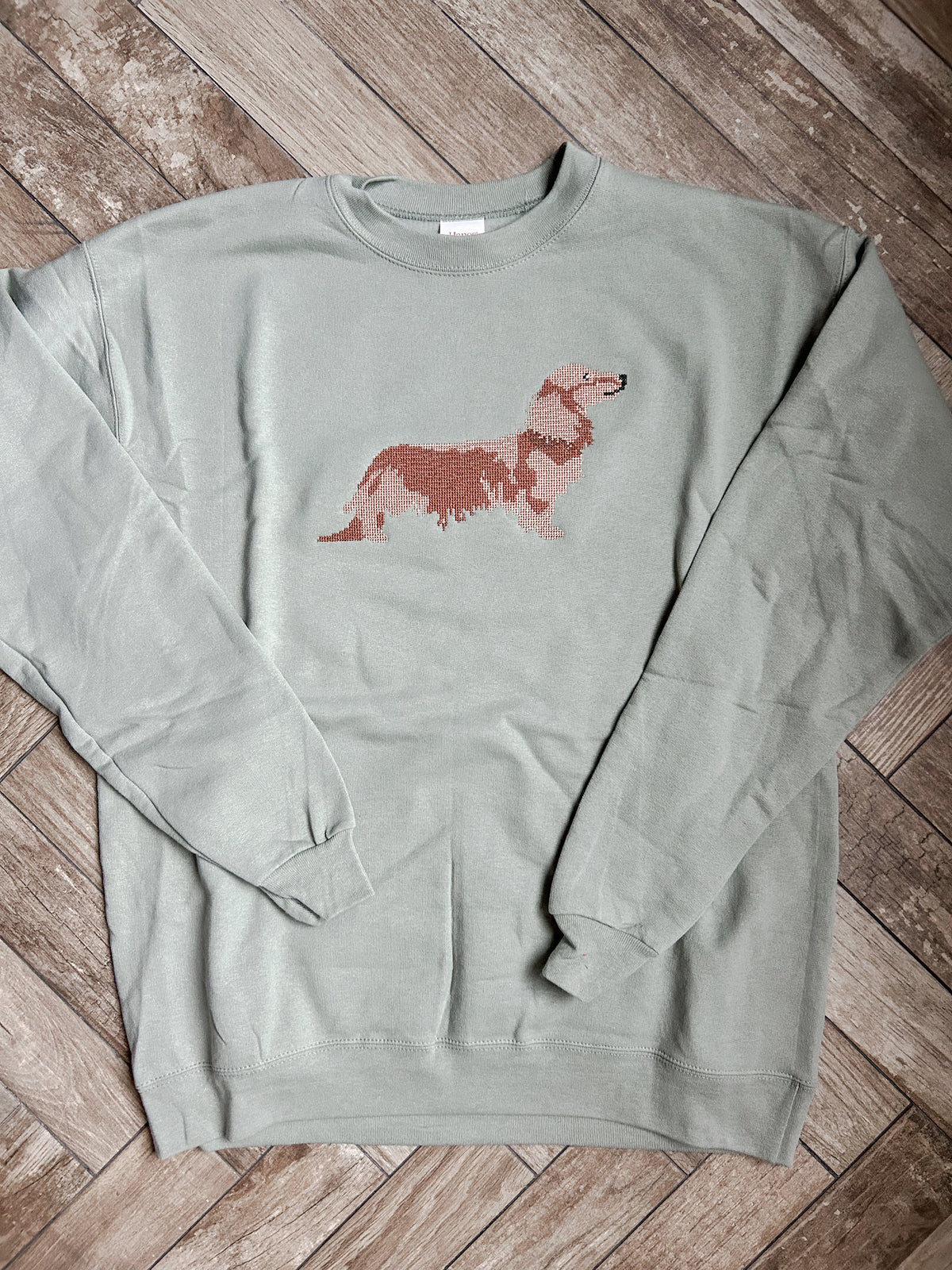 Cross Stitch Long-Haired Dachshund
