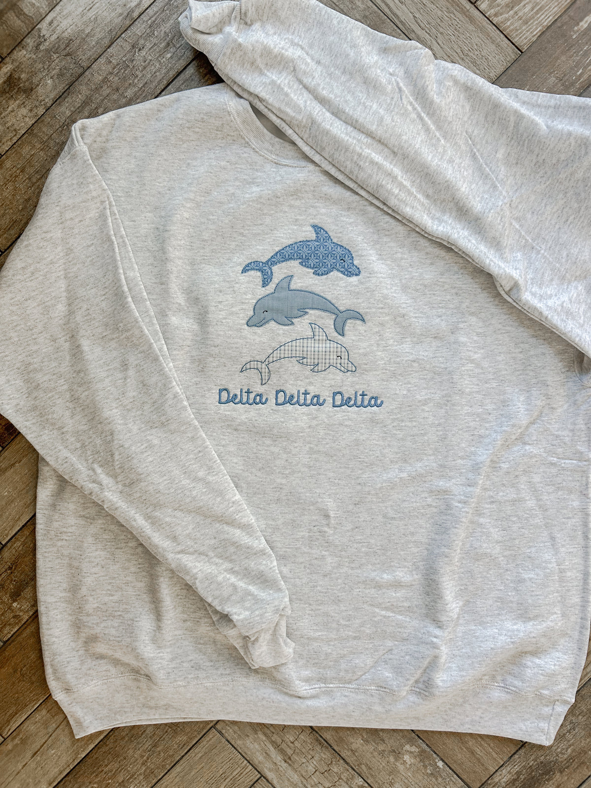 Tri Delta Dolphin Embroidered Sweatshirt