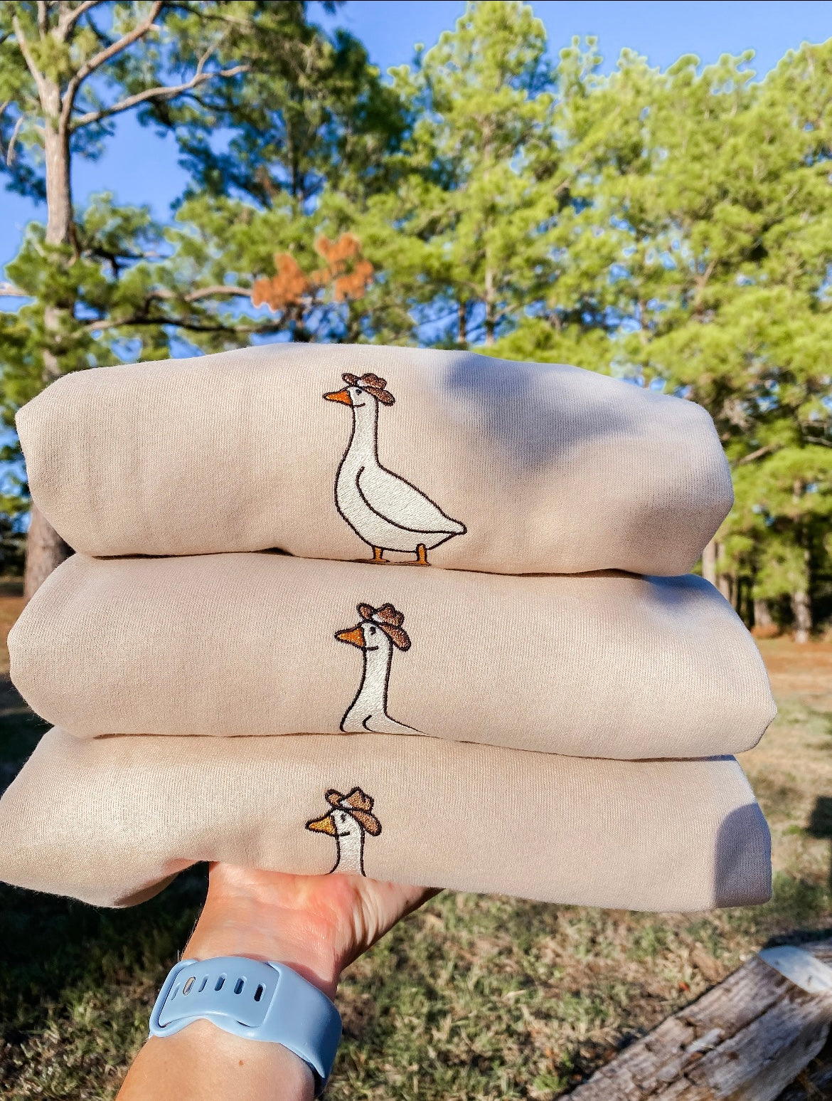 Cowboy Goose Embroidered Sweatshirt