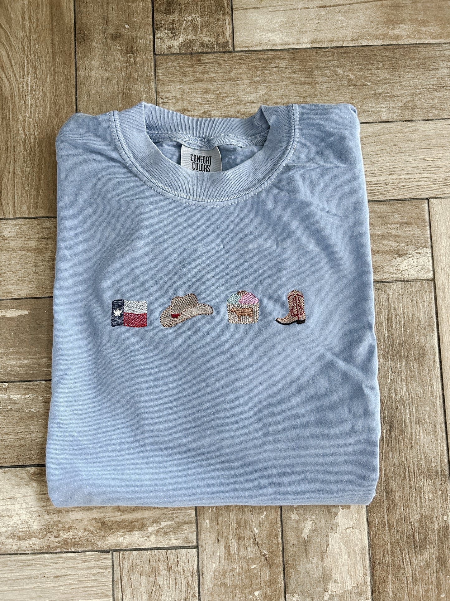 Texas Charms Embroidered Tshirt