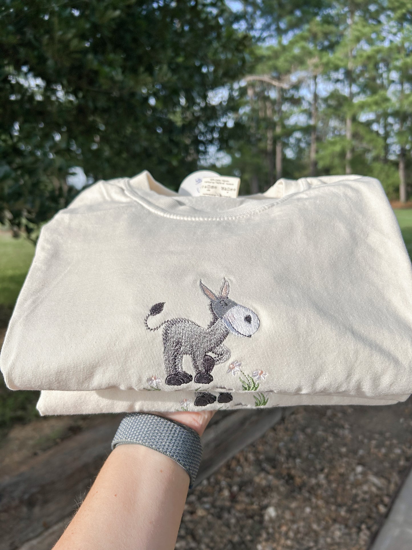 Dainty Donkey Embroidered T-Shirt