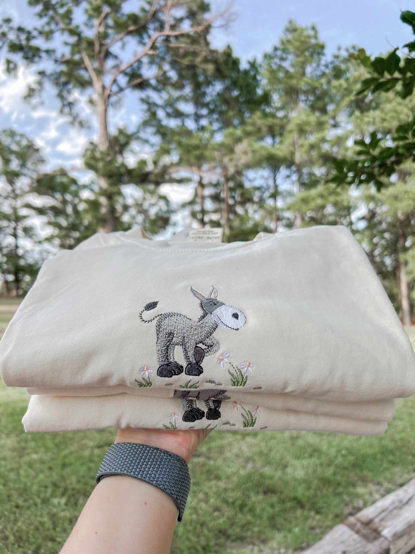 Dainty Donkey Embroidered T-Shirt
