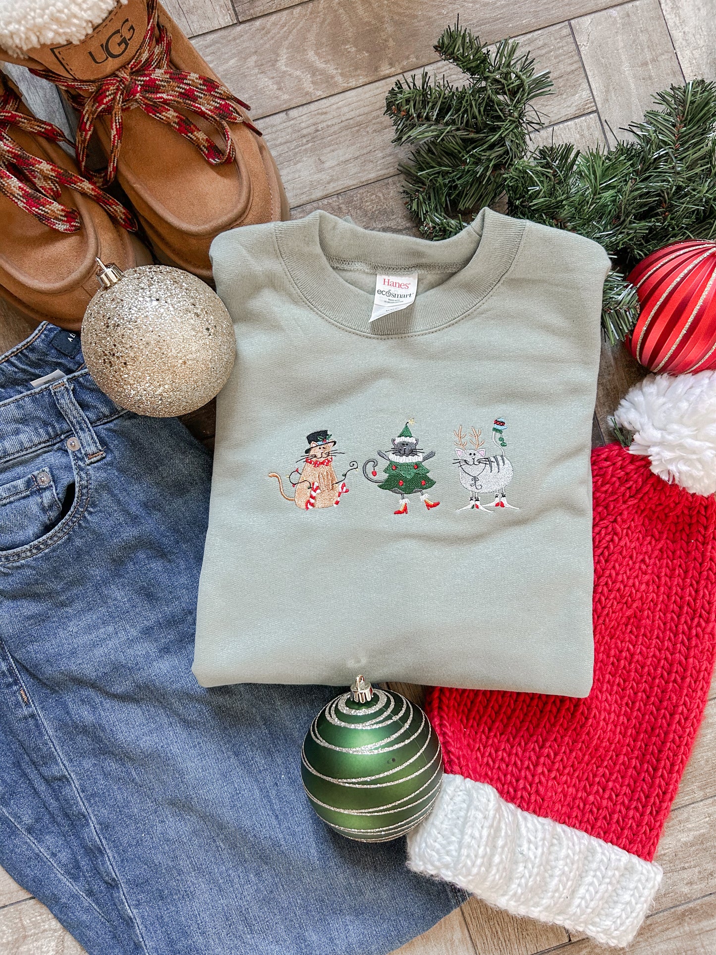 Festive Felines Sweatshirt