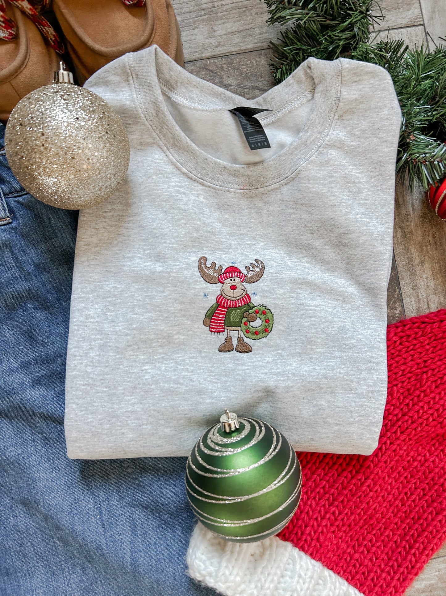 Festive Moose Sweatshirt