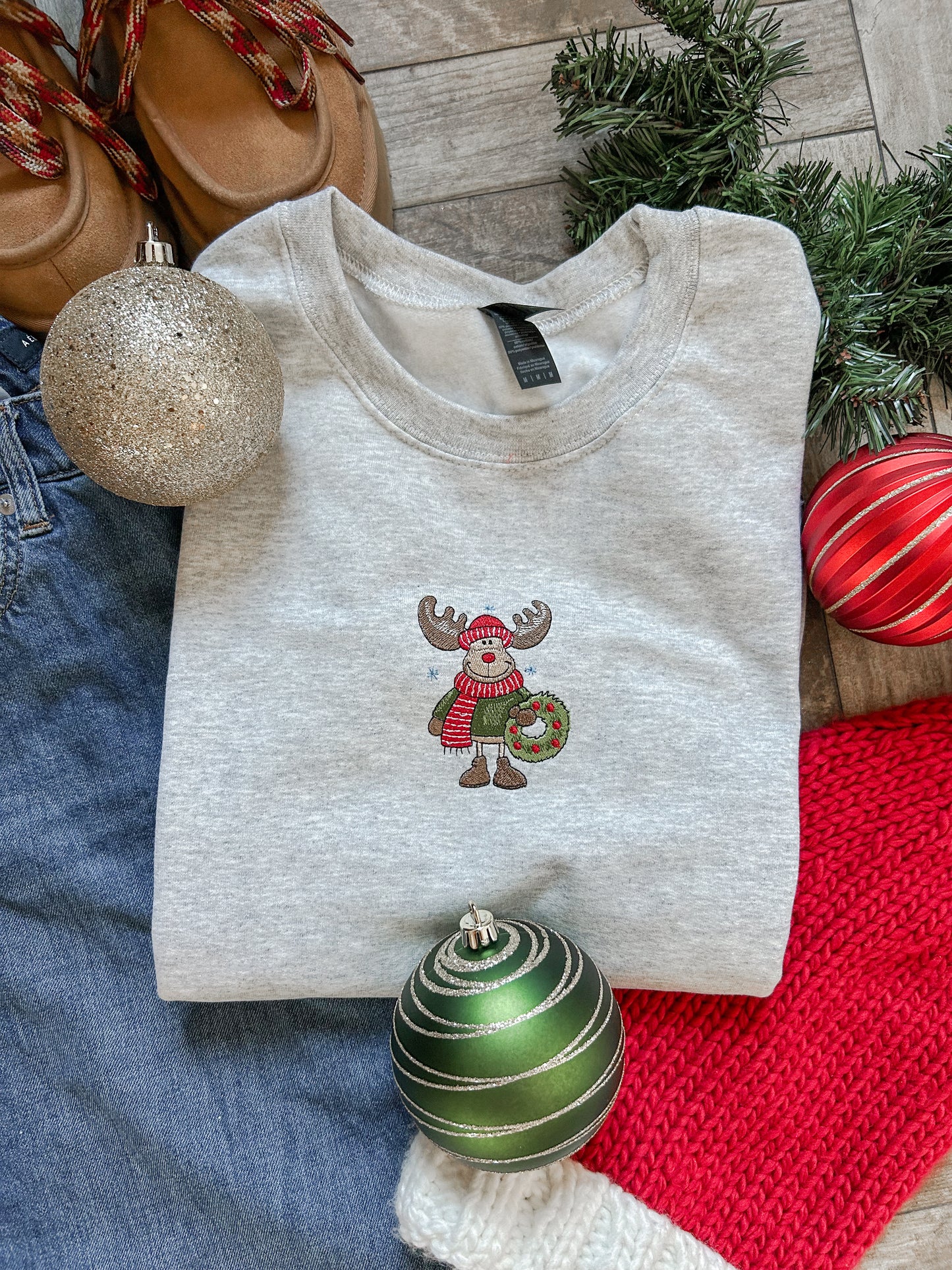 Festive Moose Sweatshirt