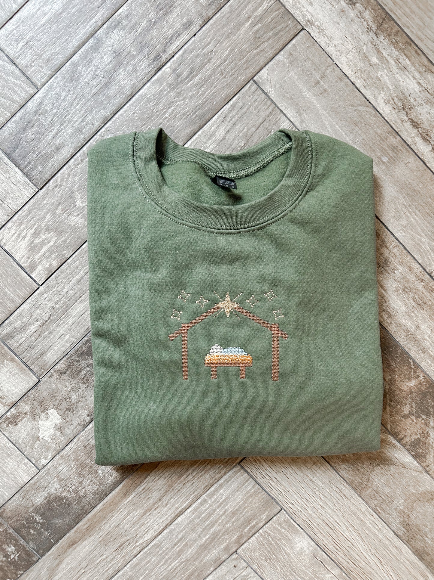 Cross Stitch Manger Scene