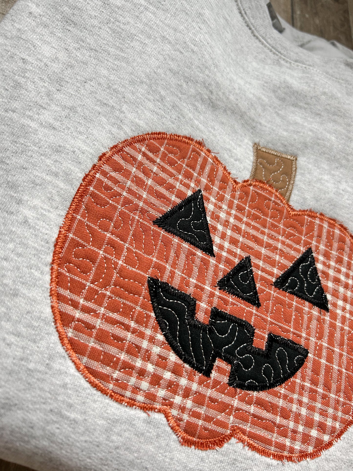 Quilted Jack-O-Lantern Crewneck