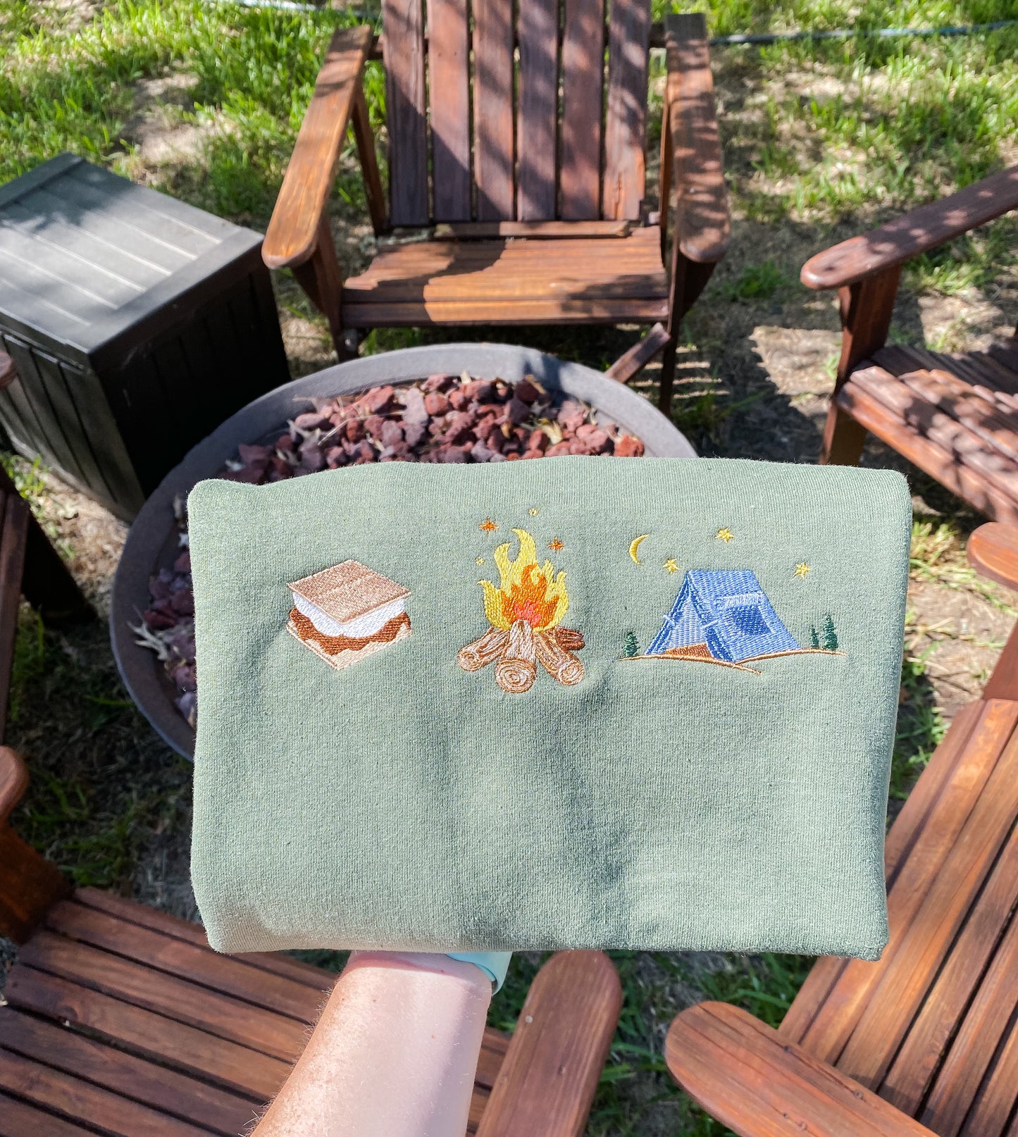 Camping Trio Embroidered Sweatshirt