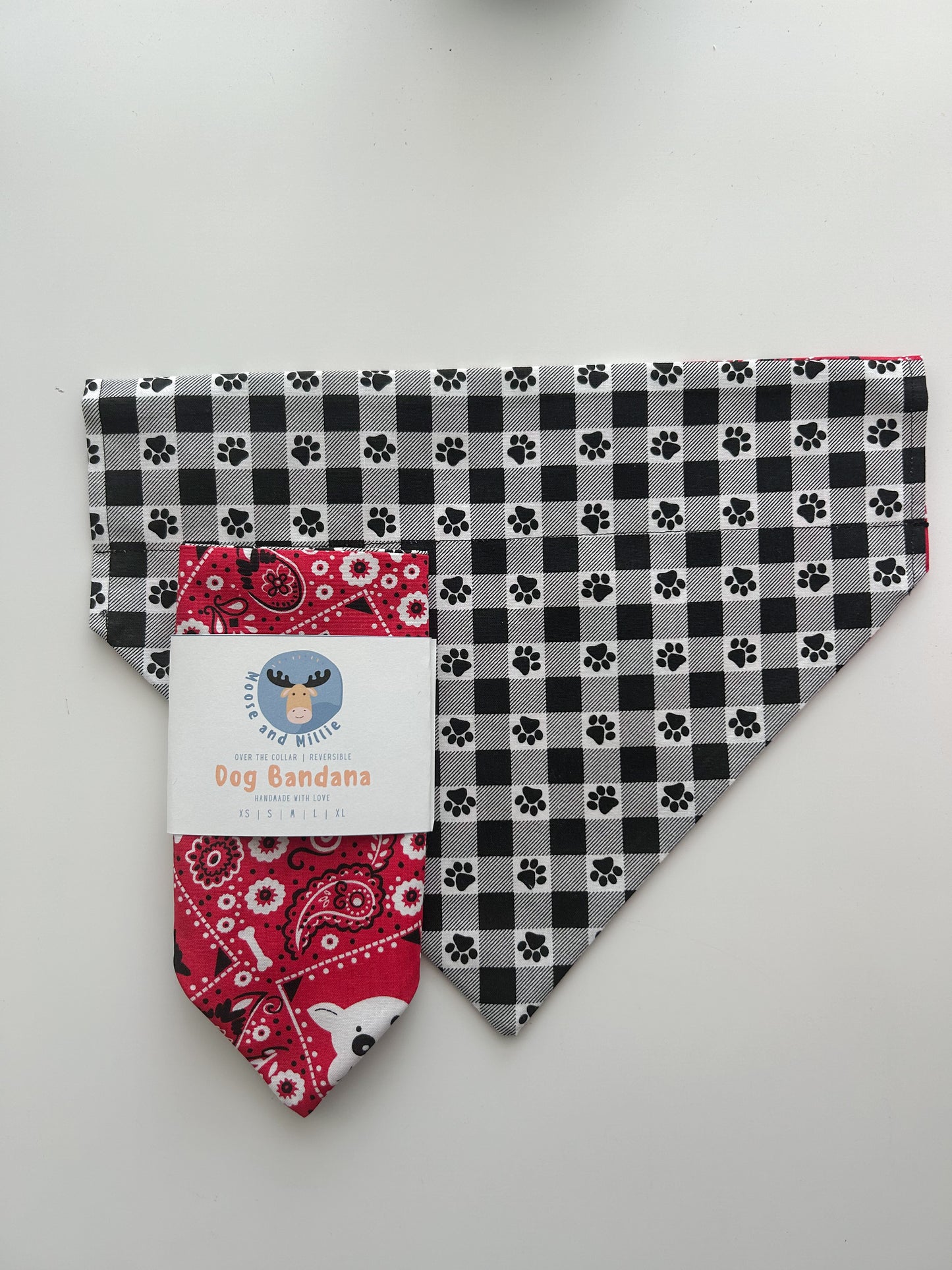 Red Paisley - Over the Collar Dog Bandana