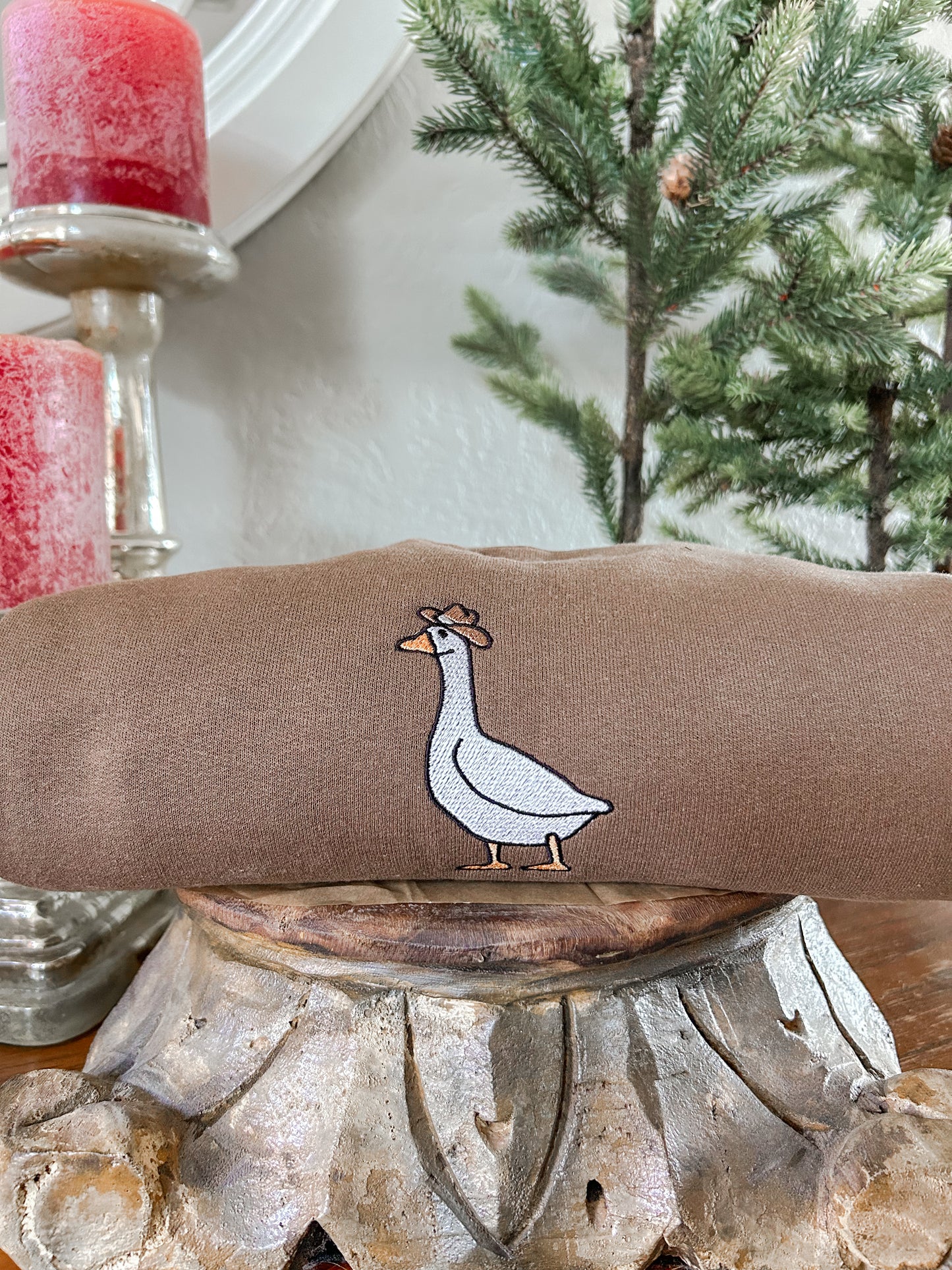 Cowboy Goose Embroidered Sweatshirt