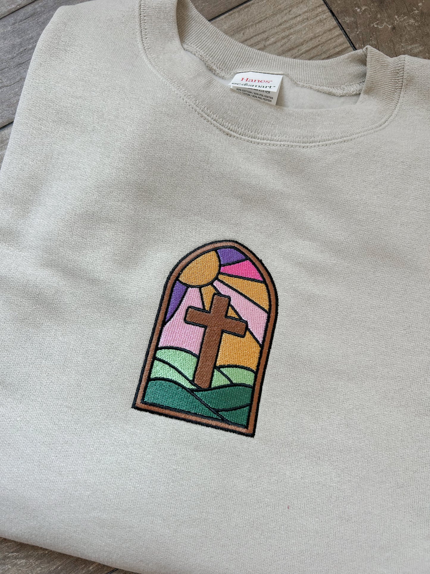 Stained Glass Embroidered Sweatshirt