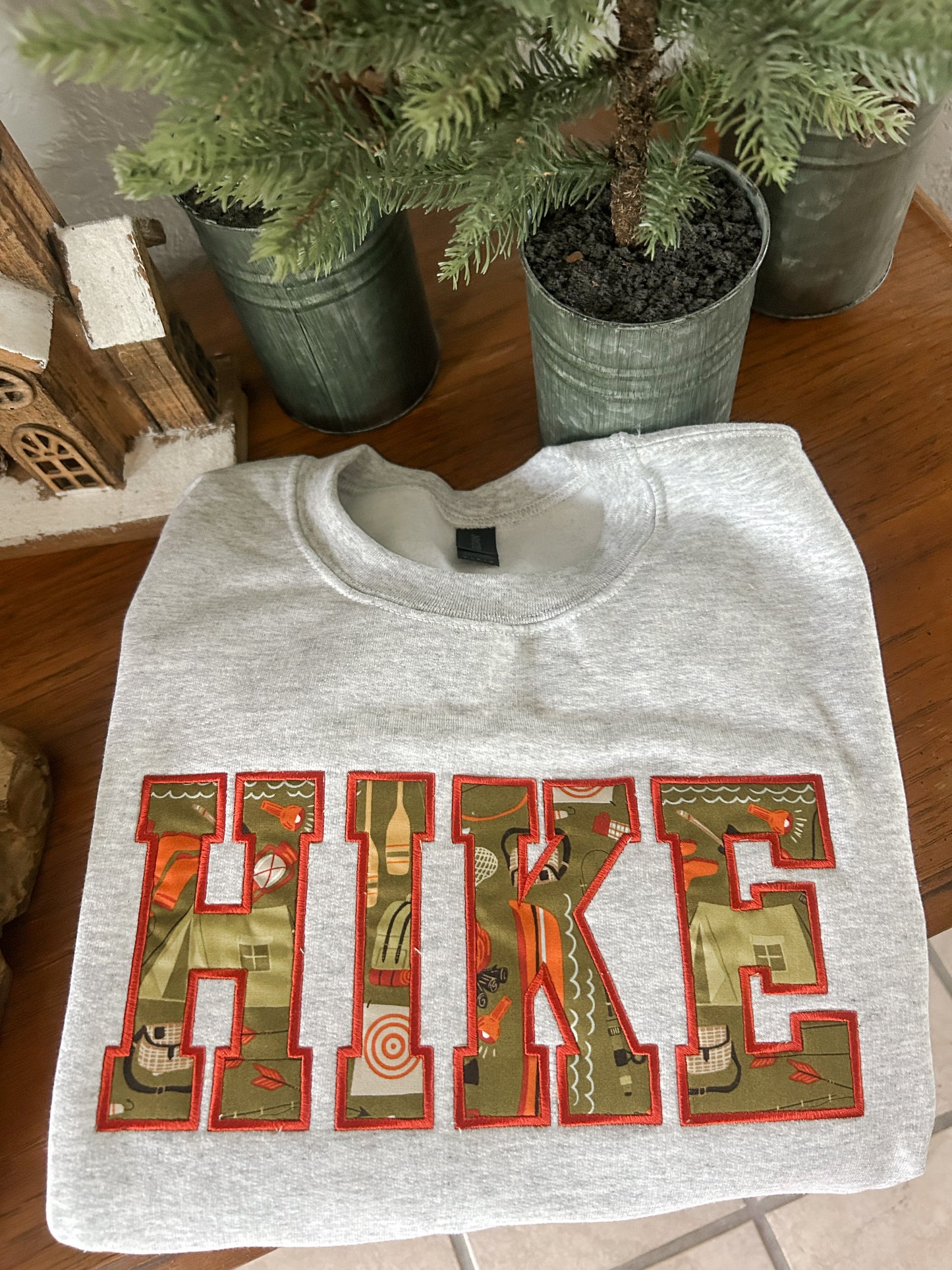 Hike Applique Embroidered Sweatshirt