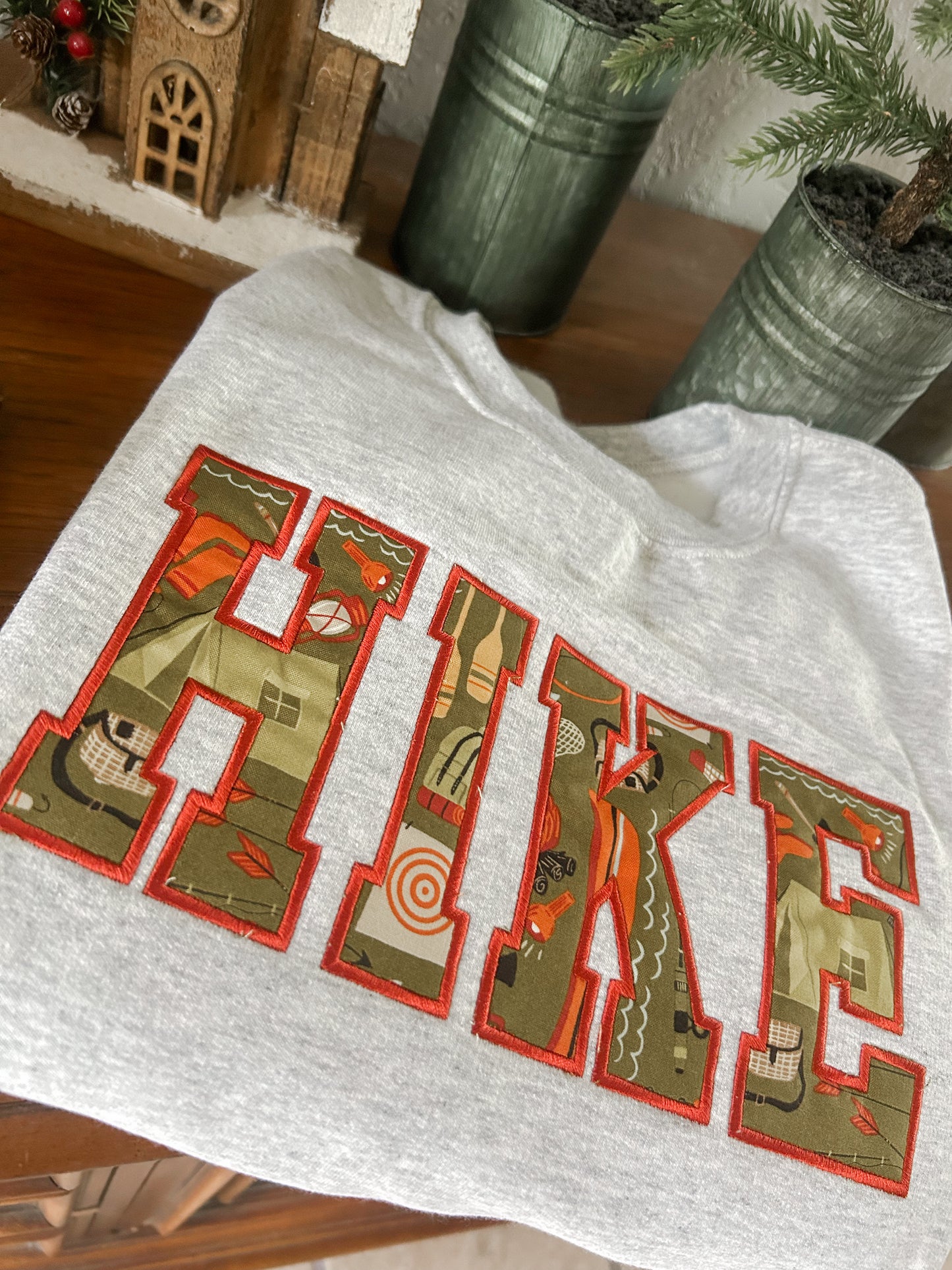 Hike Applique Embroidered Sweatshirt