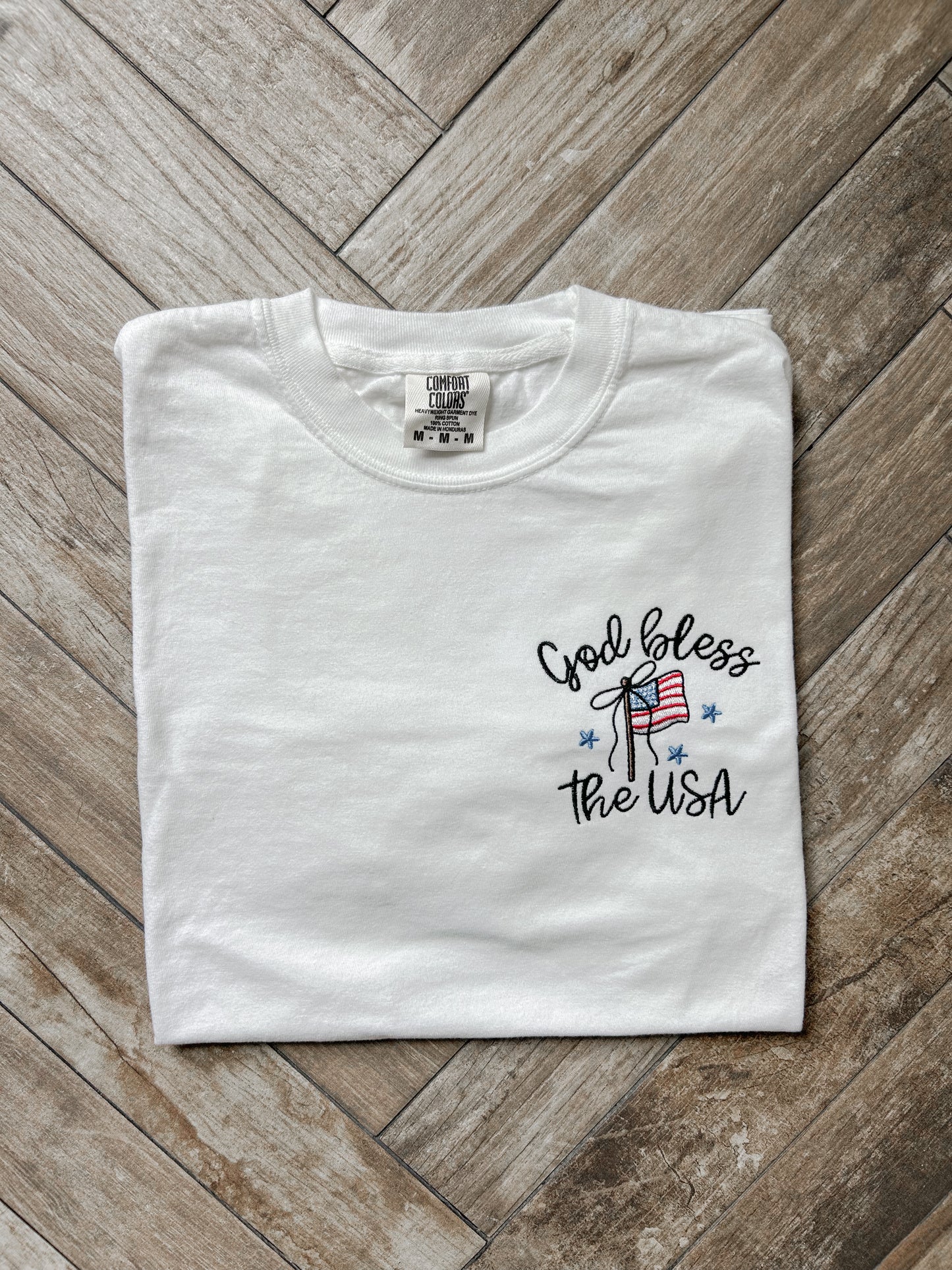 God Bless the USA White Tshirt