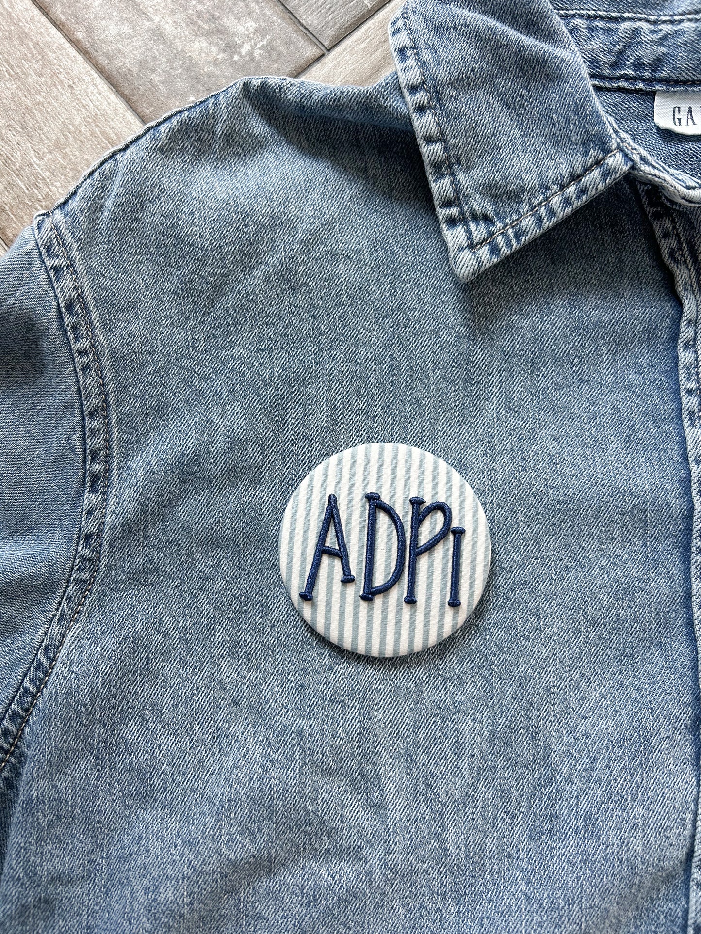 ADPi Embroidered Button