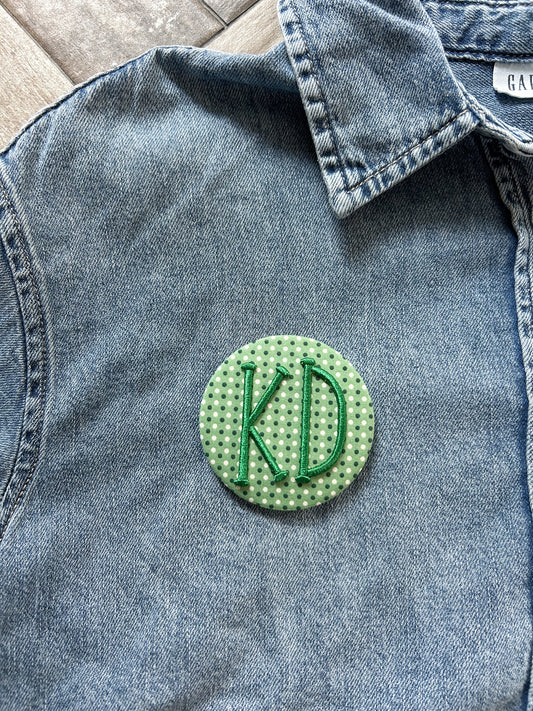 KD Embroidered Button