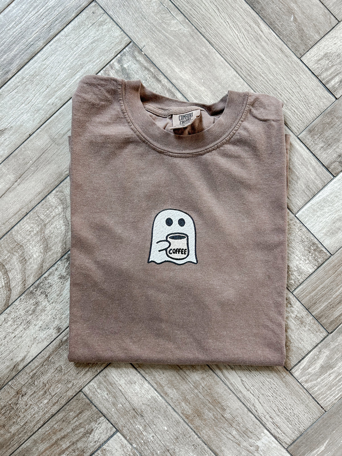 Spooky Sips Embroidered Tshirt