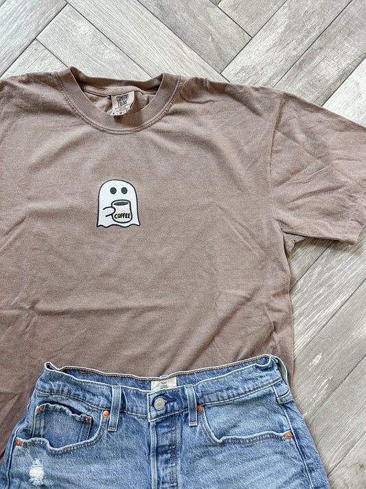 Spooky Sips Embroidered Tshirt