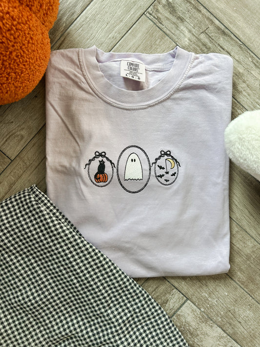 Halloween Frames Embroidered Tee