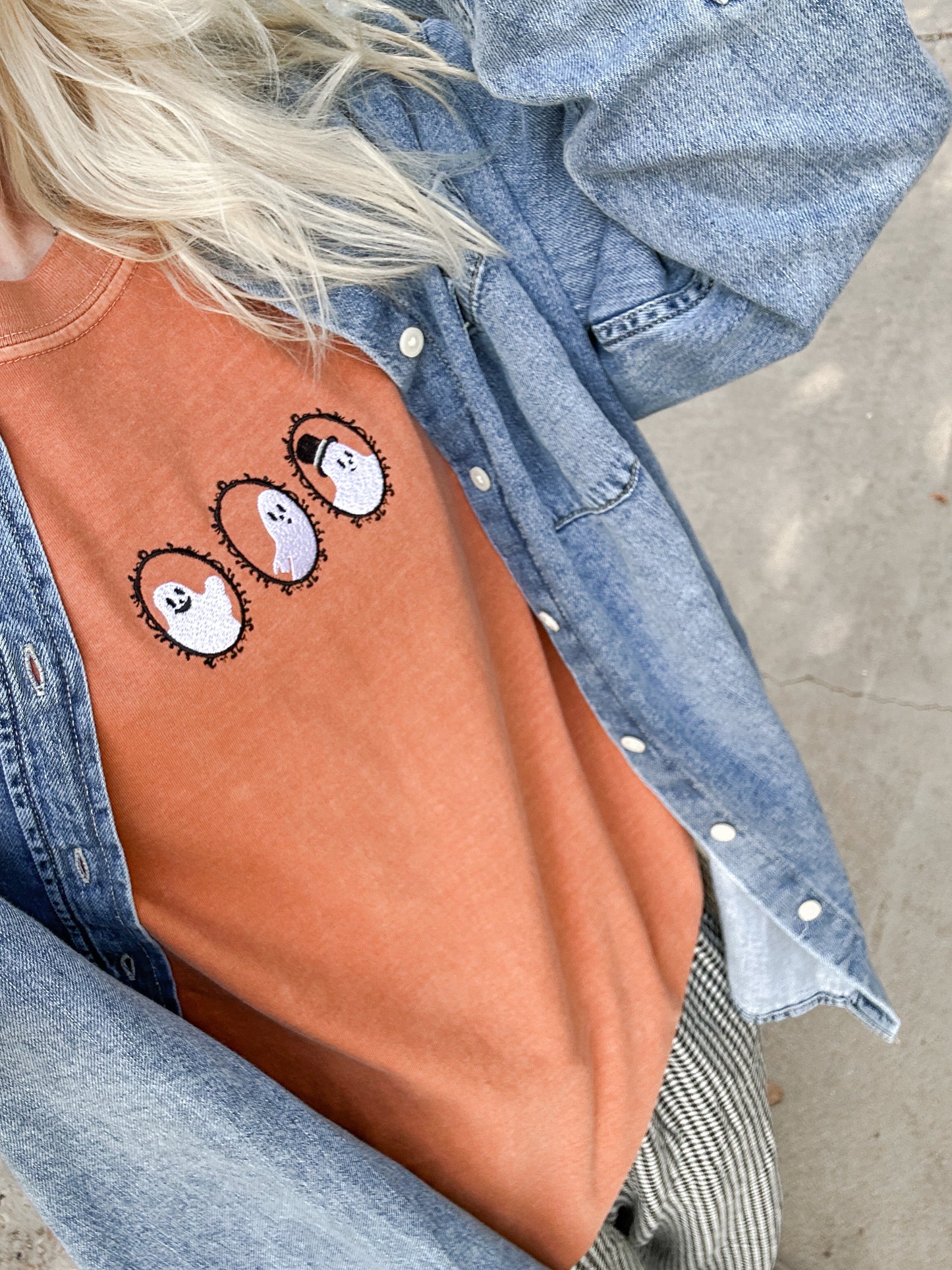 Ghost Trio Embroidered Tee