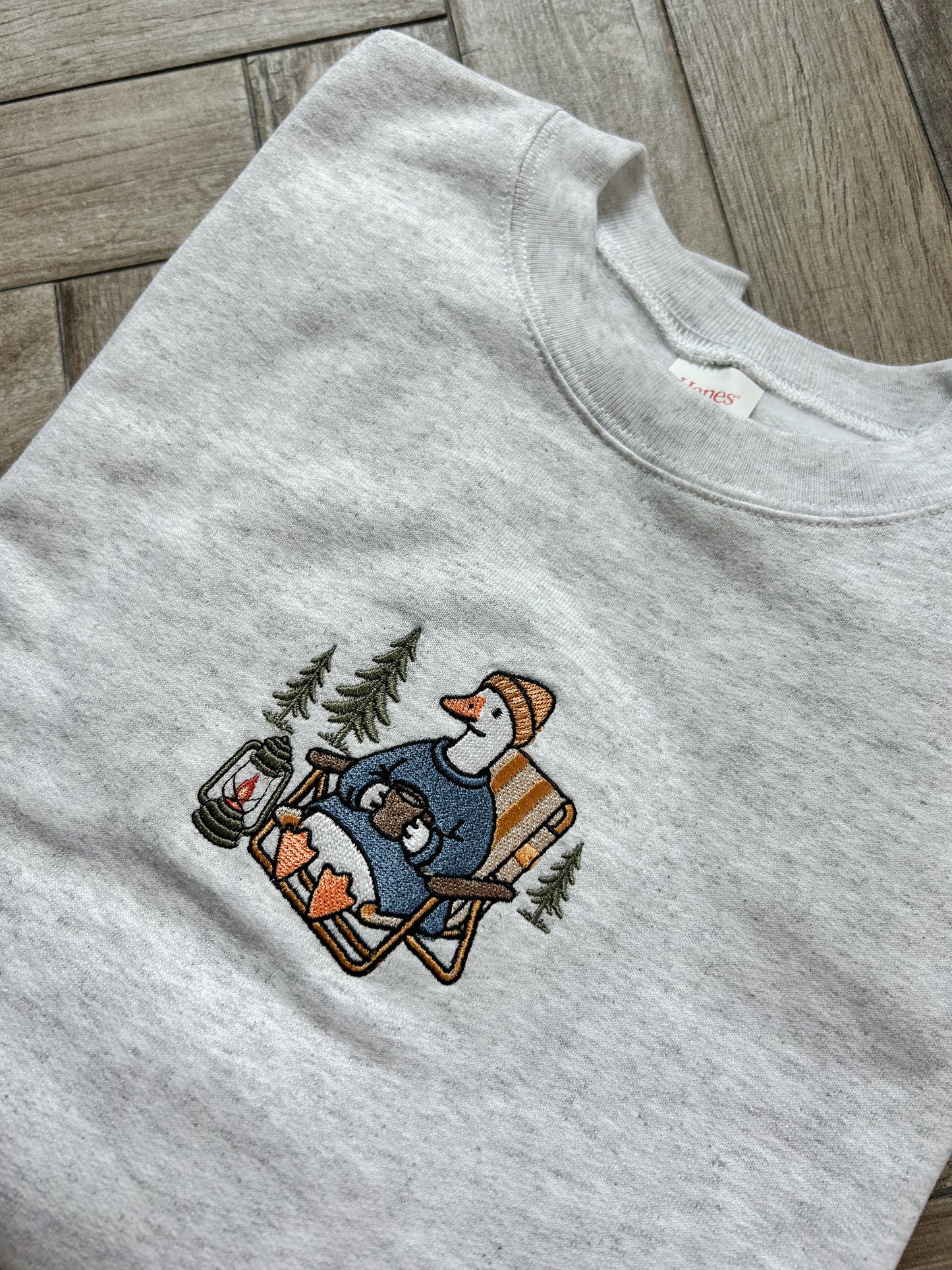 Camping Goose Embroidered Sweatshirt