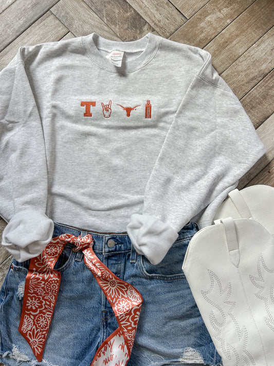 UT Charms Embroidered Sweatshirt