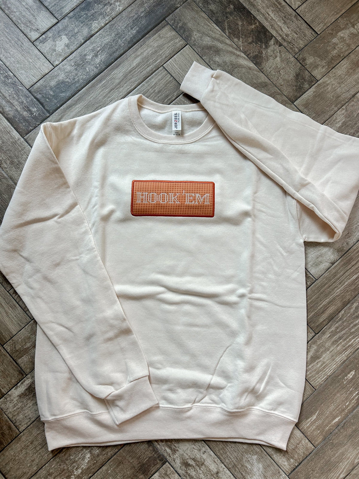 Hook 'Em Cross Stitch Crewneck