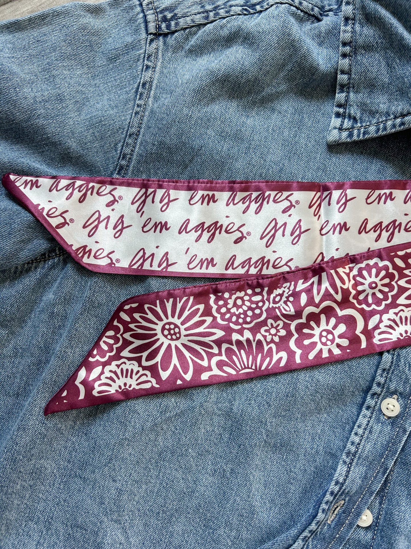 Gig 'Em Skinny Scarf