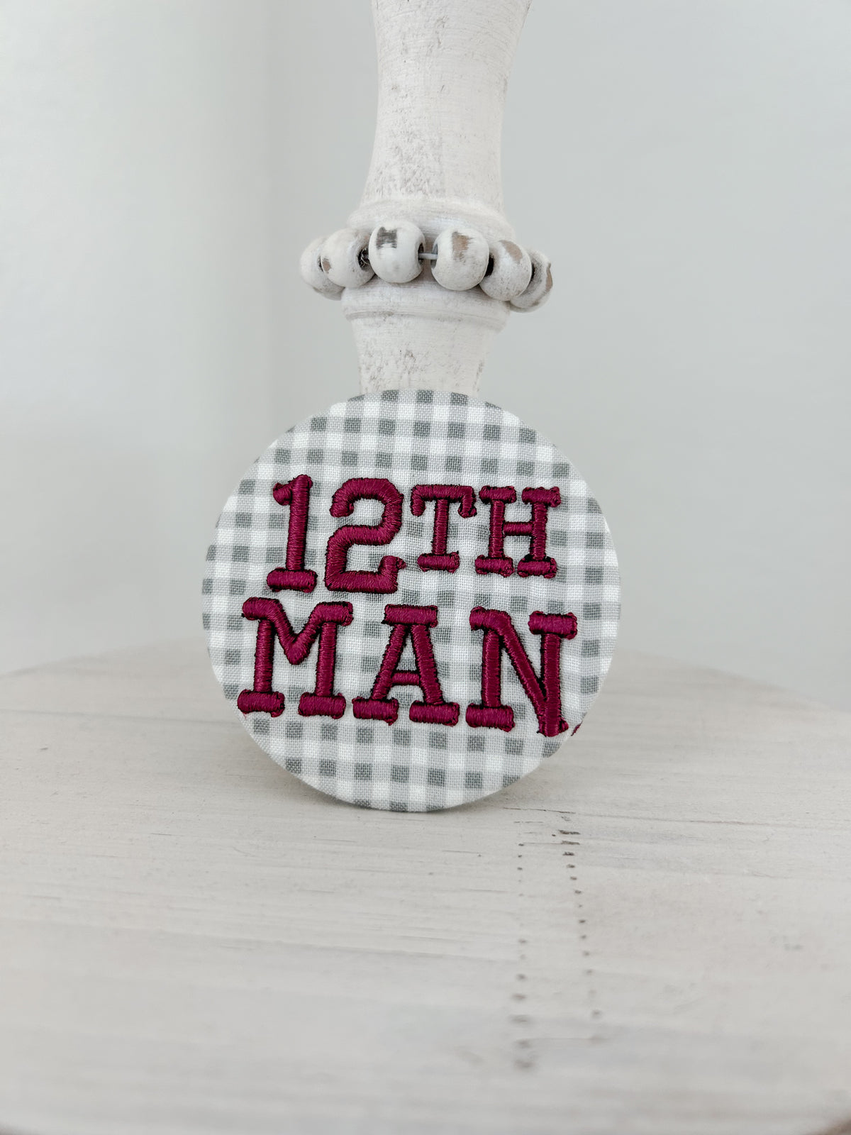 12th Man Embroidered Button