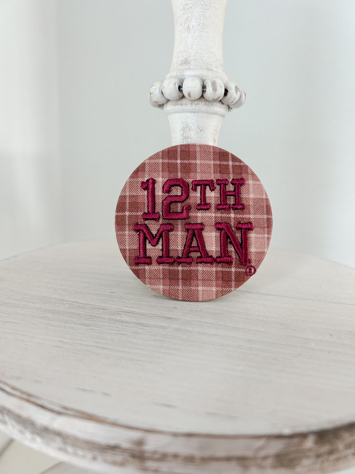 12th Man Embroidered Button