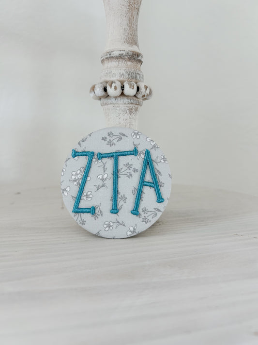 ZTA Embroidered Button