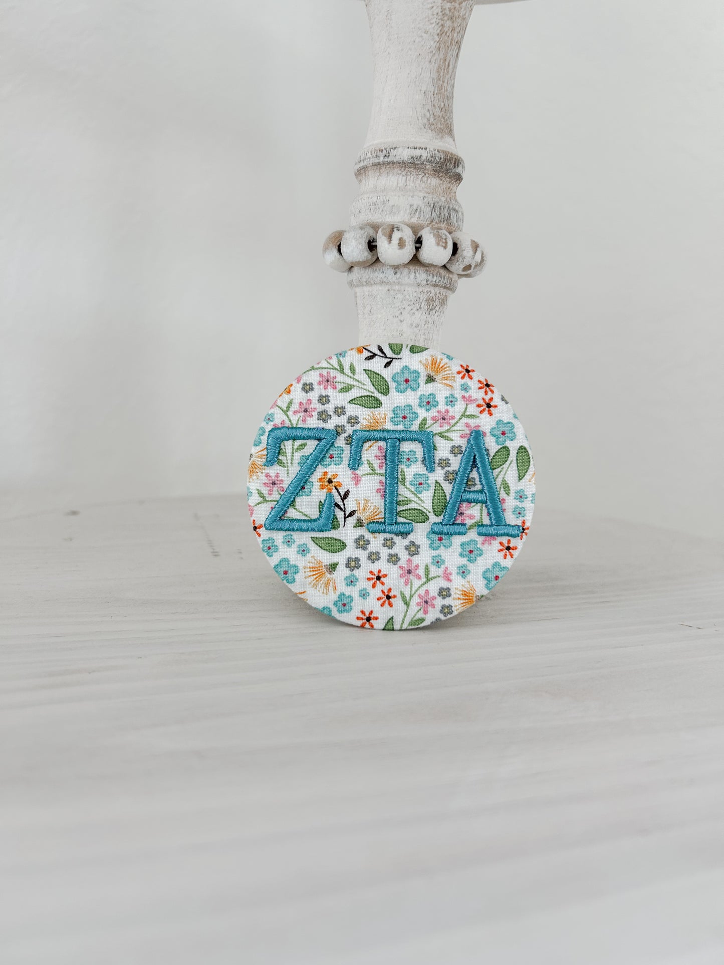 ZTA Letters Embroidered Button