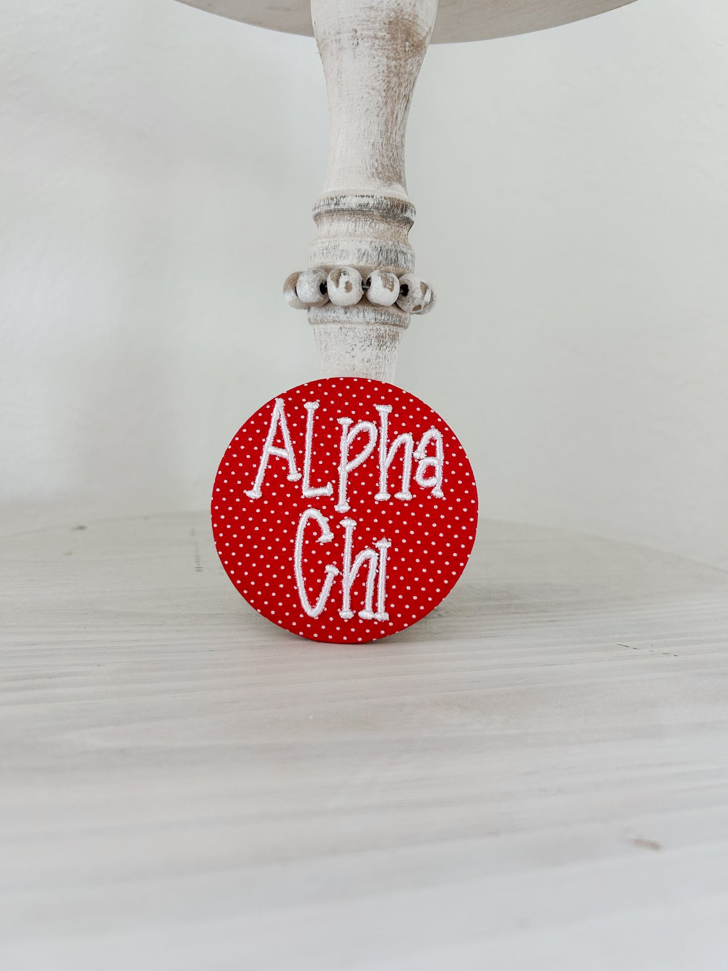 Alpha Chi Embroidered Button
