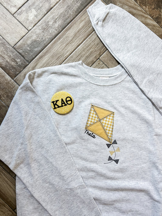 Theta Kite Embroidered Sweatshirt