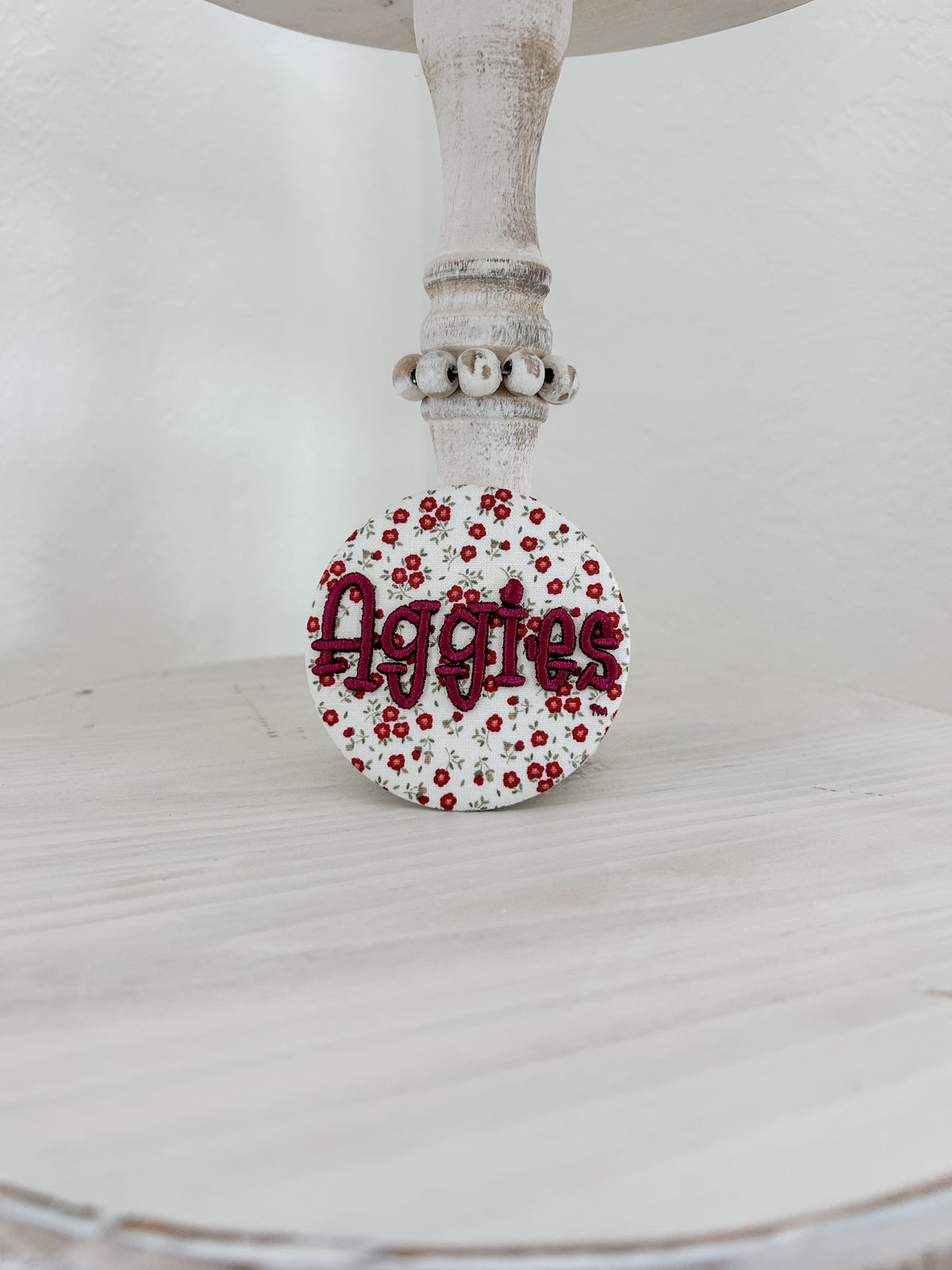 Aggies Embroidered Button