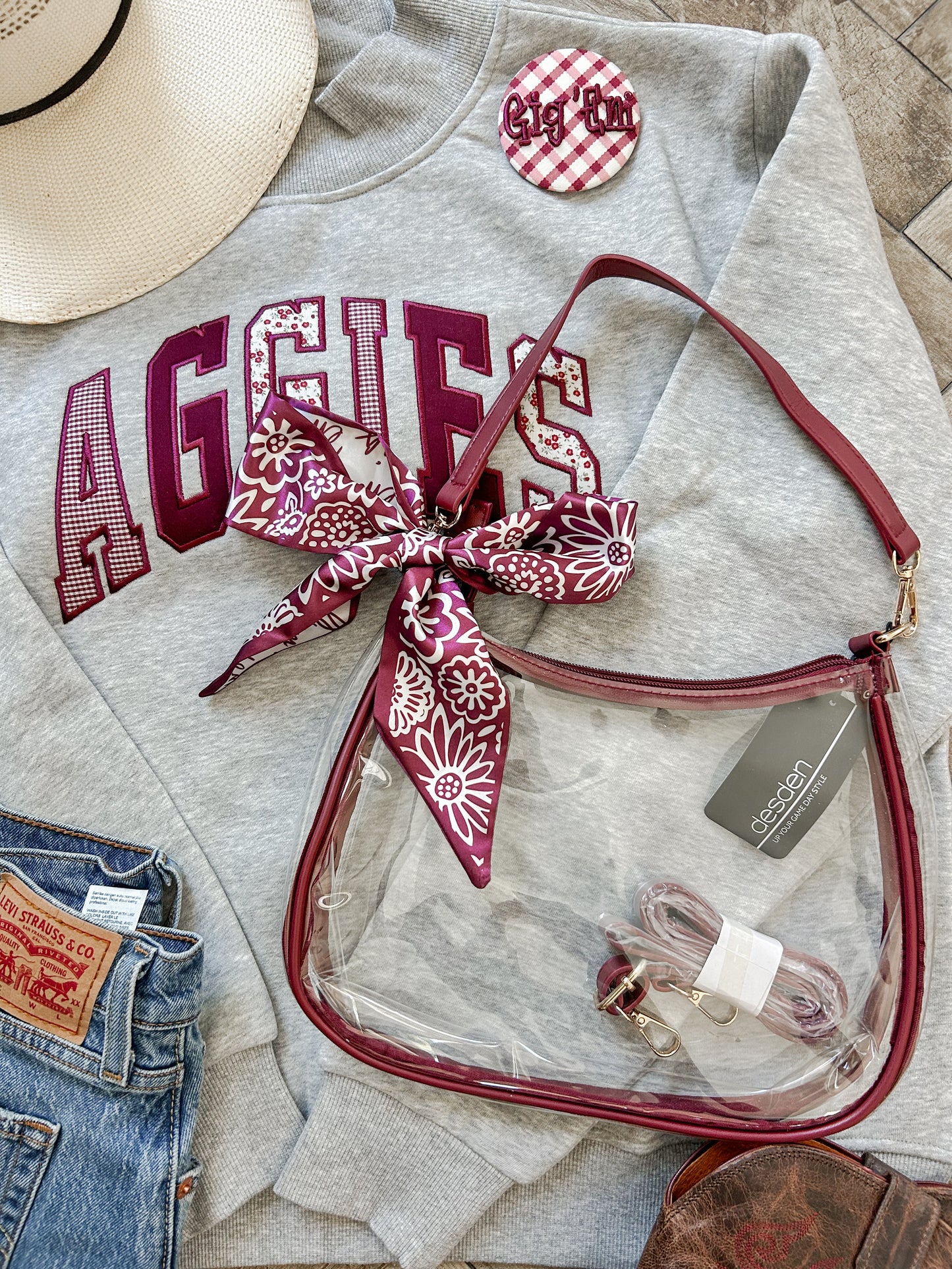 Maroon Stadium Bag