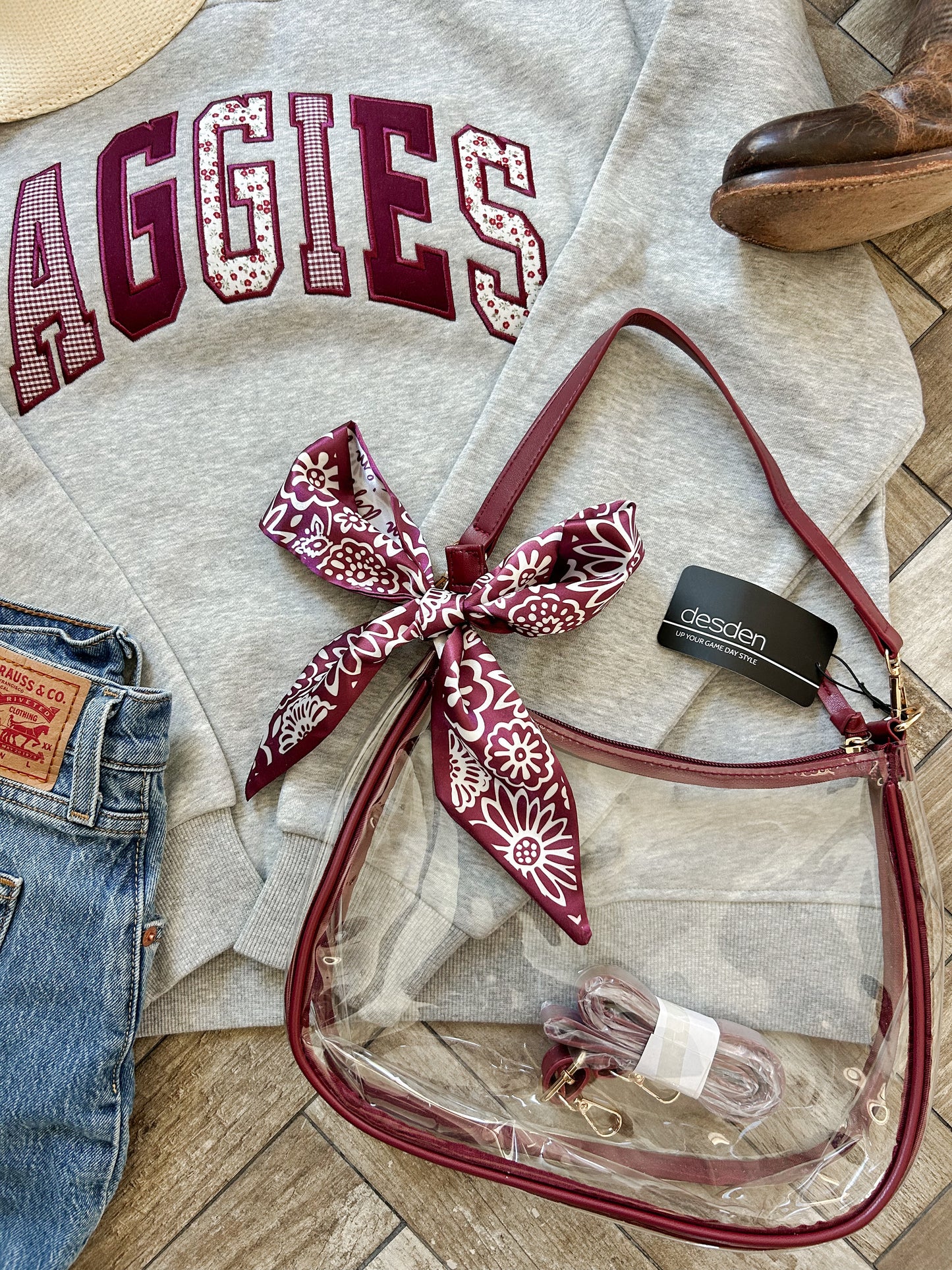 Maroon Stadium Bag