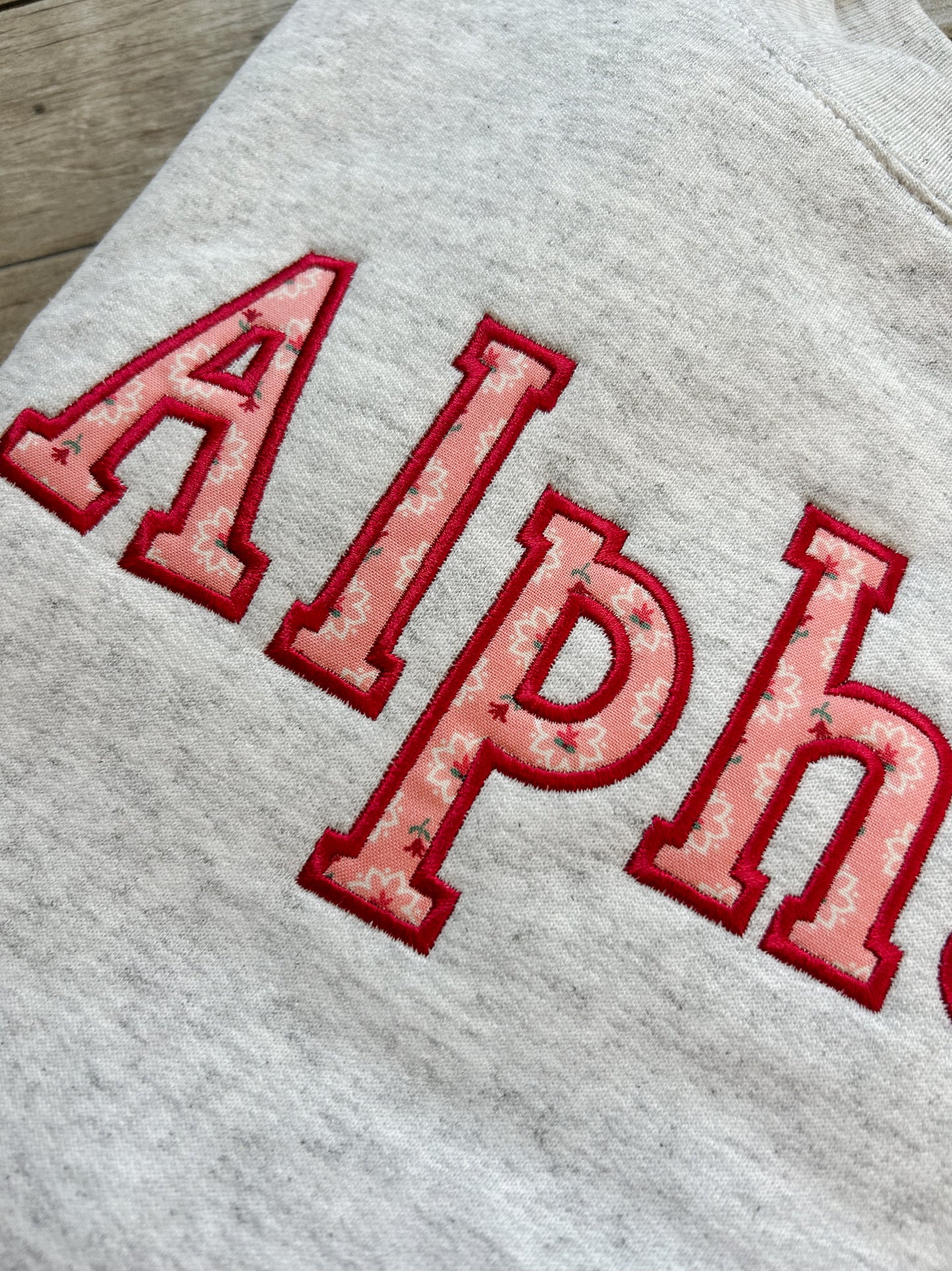 Alpha O - Floral Applique