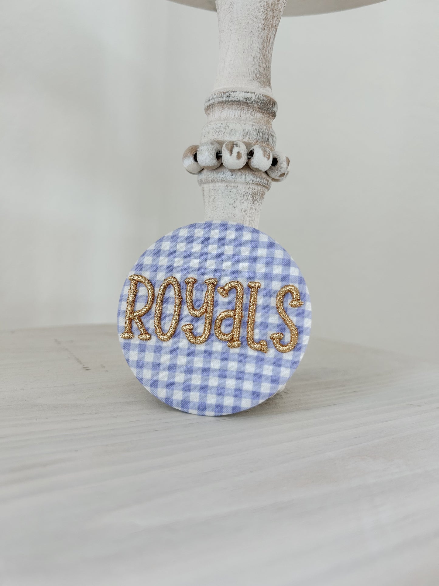 Royals Embroidered Button