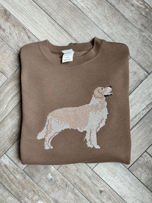 Cross Stitch Golden Retriever