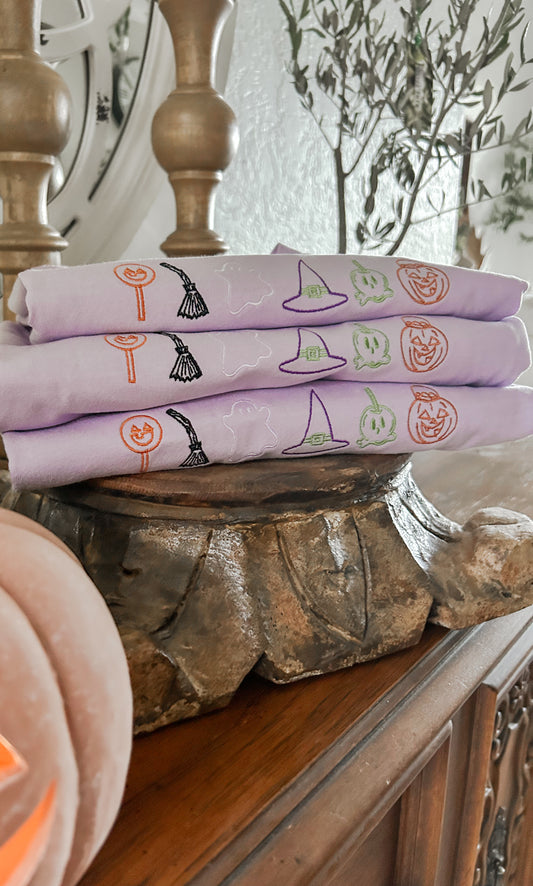 Halloween Candy Embroidered Tee